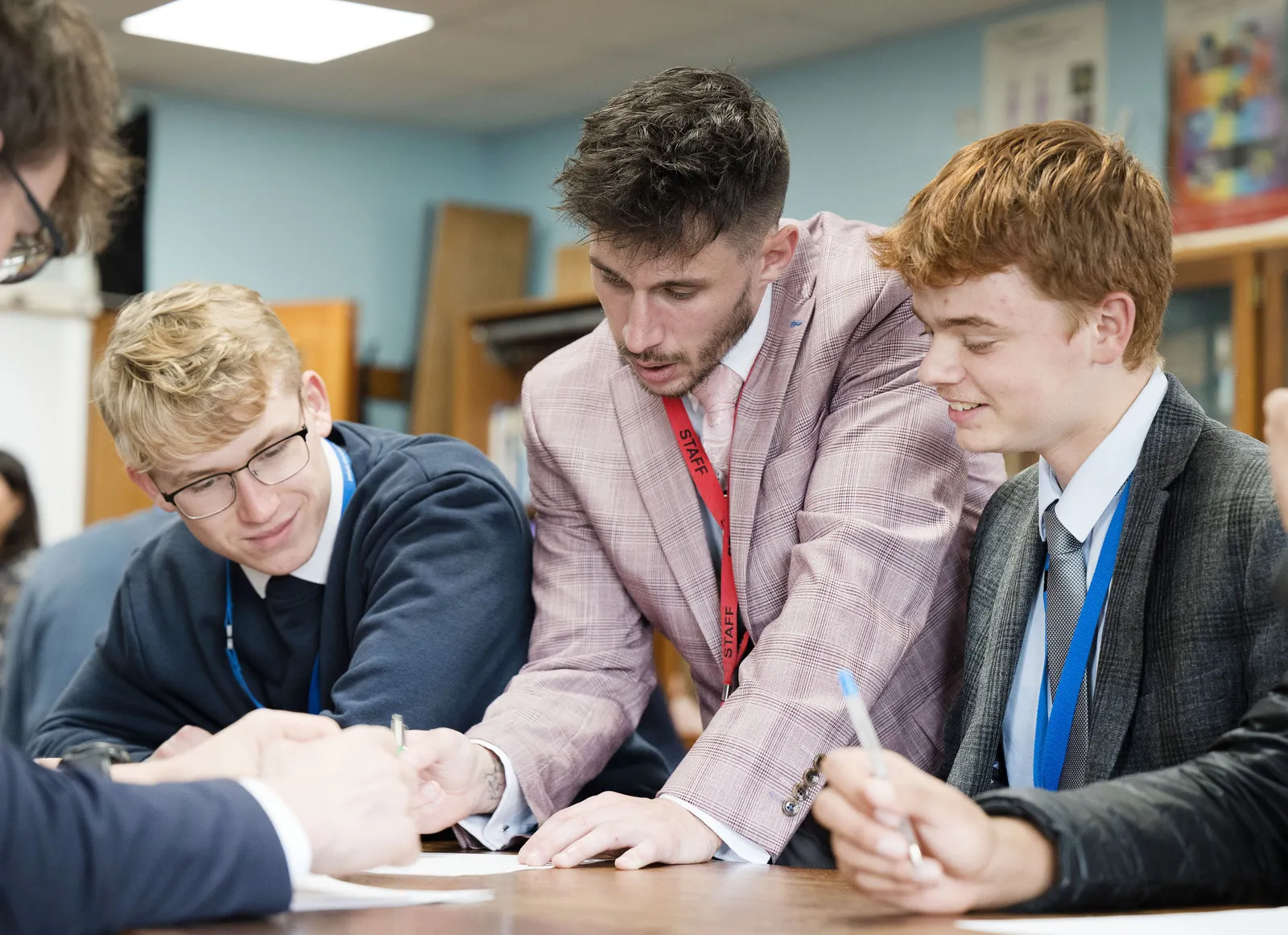 teacher with two male sixth form students - Nov 23