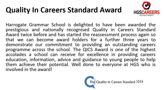 quality in caeers award notice