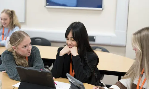 three pupils interacting Nov 23