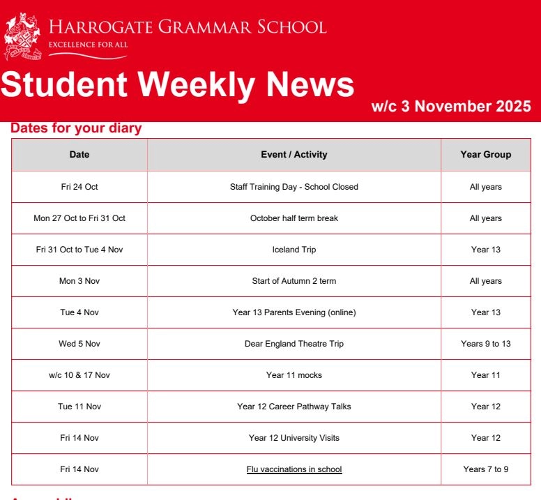 Student newsletter photo