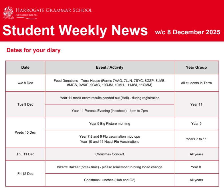 Student newsletter photo